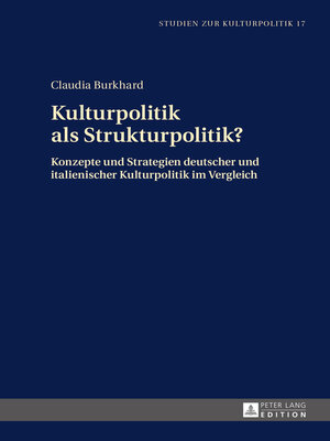 cover image of Kulturpolitik als Strukturpolitik?